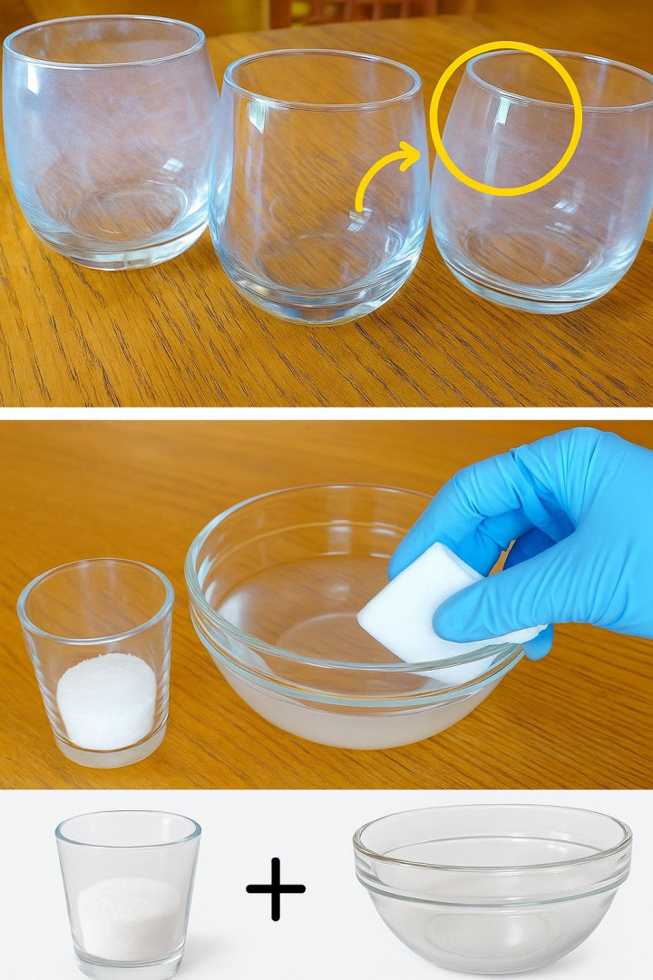 Oto jak usunąć białą patynę ze szklanek i sprawić, by błyszczały dzięki fajnej sztuczce