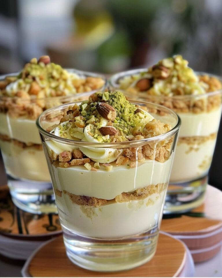 Krem z ciastkami i pistacjami