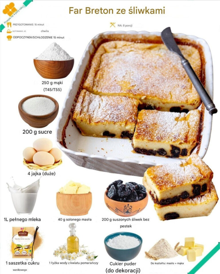 Farro po bretońsku z suszonymi śliwkami cały przepis w komentarzu