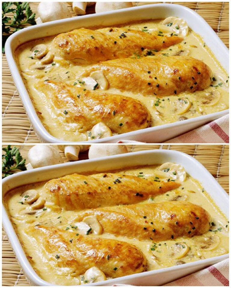 Zapiekane filety z kurczaka w kremowym sosie grzybowym – po prostu nie do odparcia!…