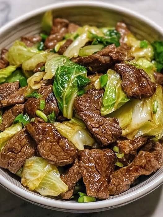 Savory Stir-Fried Beef and Cabbage