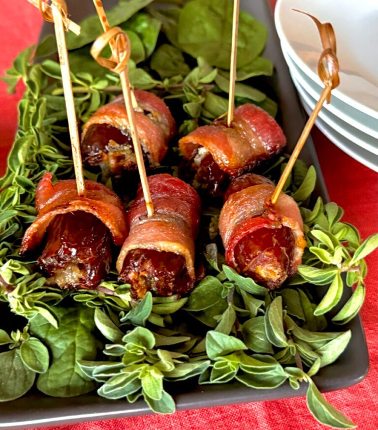 🥓🌴 Bacon-Wrapped Ricotta Stuffed Dates – Pyszna Przekąska! 🌴🥓