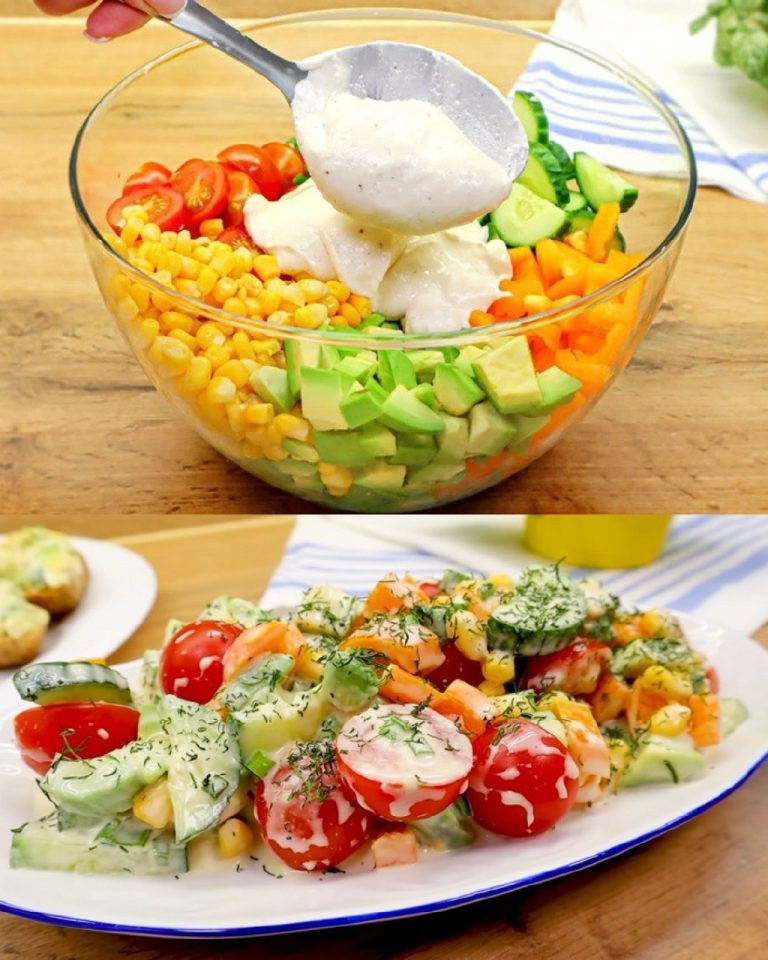Orzeźwiająca Sałatka z Kukurydzy, Papryki i Awokado – Lekka Pyszność na Każdą Okazję