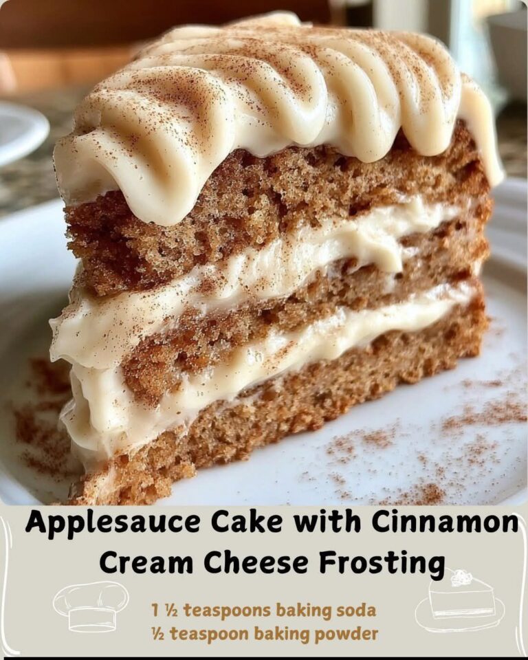 Applesauce Cake with Cinnamon Cream Cheese Frosting