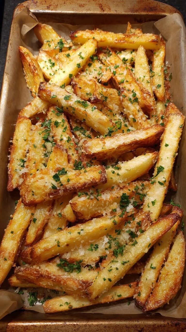 Baked Garlic Parmesan Fries 