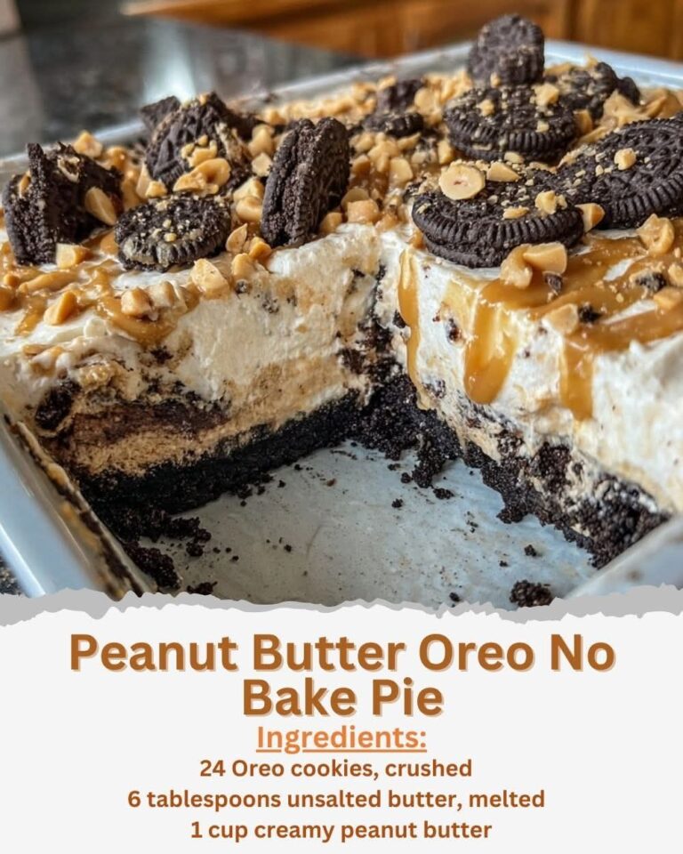 Peanut Butter Oreo No Bake Pie