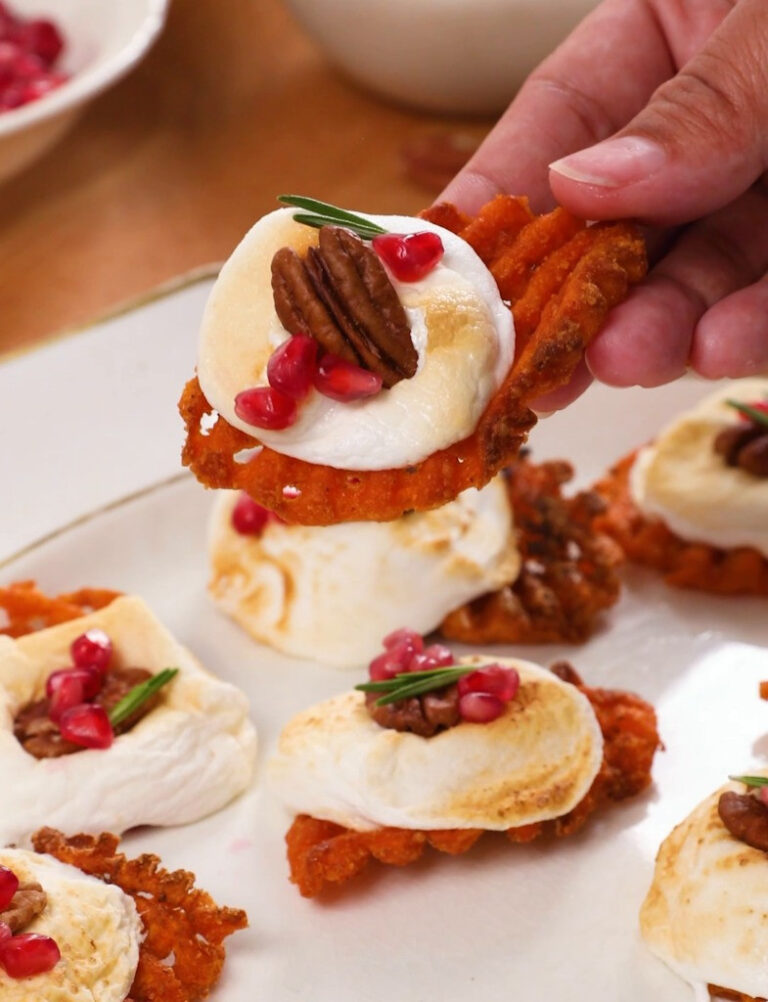 Mini Kąski z Zapiekanych Słodkich Ziemniaków – Idealne na Przekąskę!