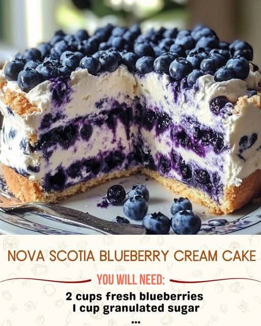 Nova Scotia Blueberry Cream Cake