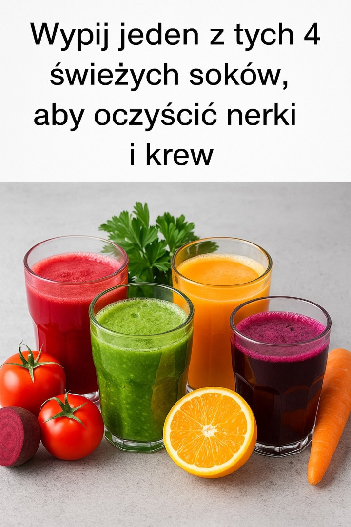 Wypij jeden z tych 4 świeżych soków, aby oczyścić nerki i krew