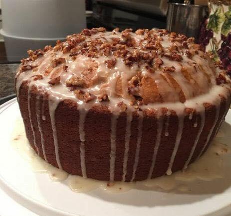 Spiced Sweet Potato Pound Cake with Vanilla Glaze
