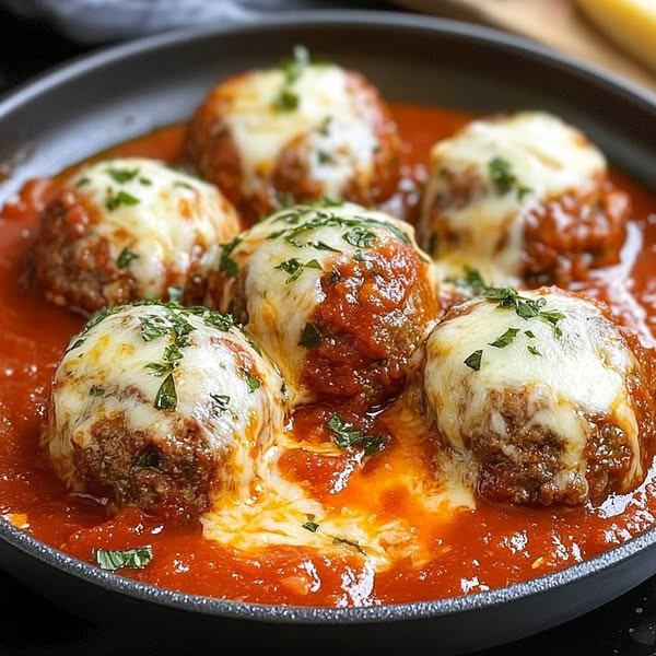 Klopsiki nadziewane serem w sosie marinara 👇👇👇