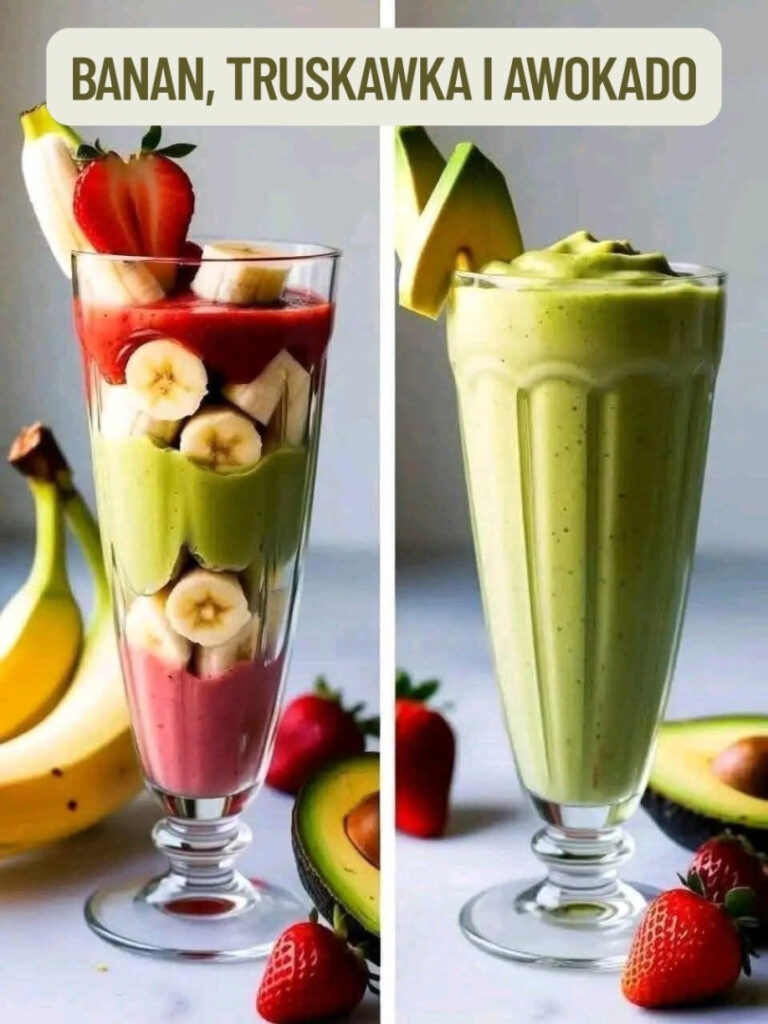 Banan, Truskawka i Awokado – Przepis na Idealny Smoothie Muszę coś wyrazić, żebym nadal otrzymywał moje przepisy. Pełny przepis w pierwszym komentarzu