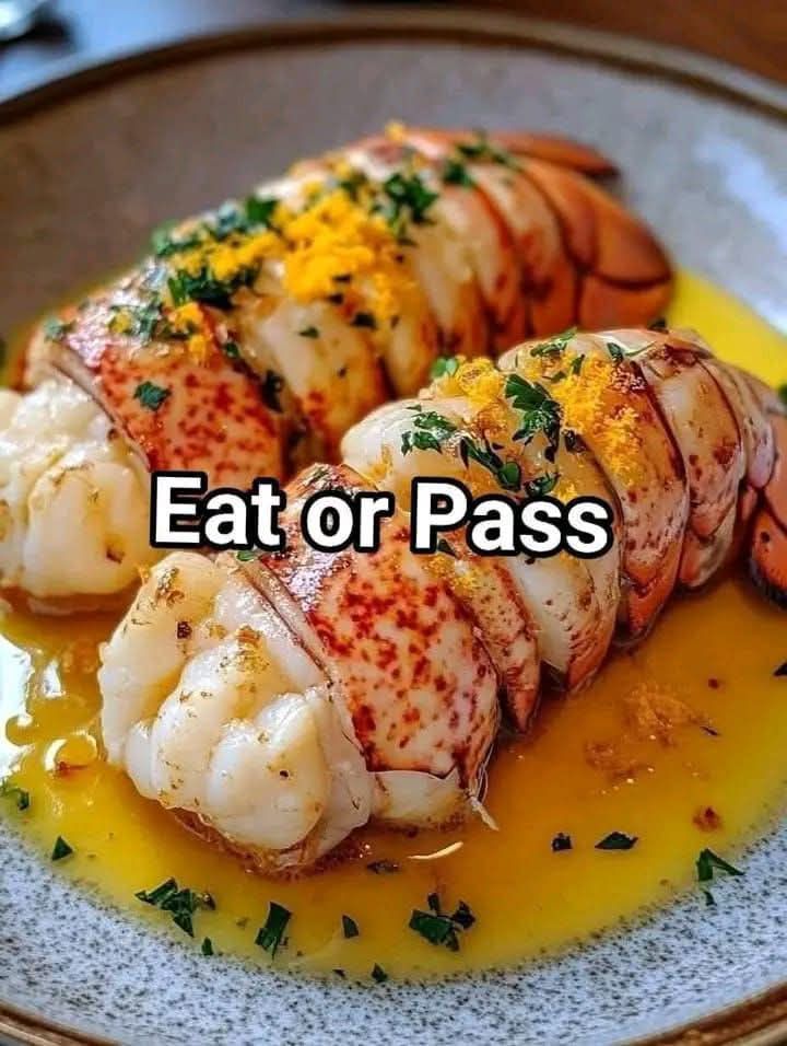 Butter-Poached Lobster Tails with Lemon-Herb Drizzle 