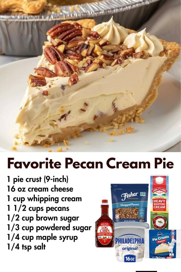 My Best Favorite Pecan Cream Pie