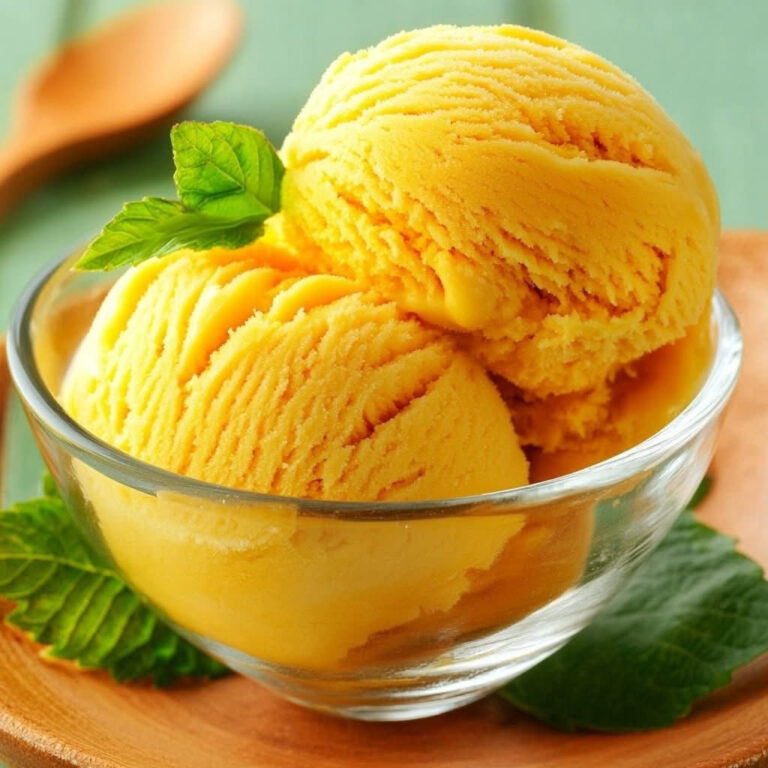 Kremowe domowe lody mangoSkładniki:2 duże, dojrzałe mango (ok. 400 g miąższu)200 ml śmietanki kremówki…