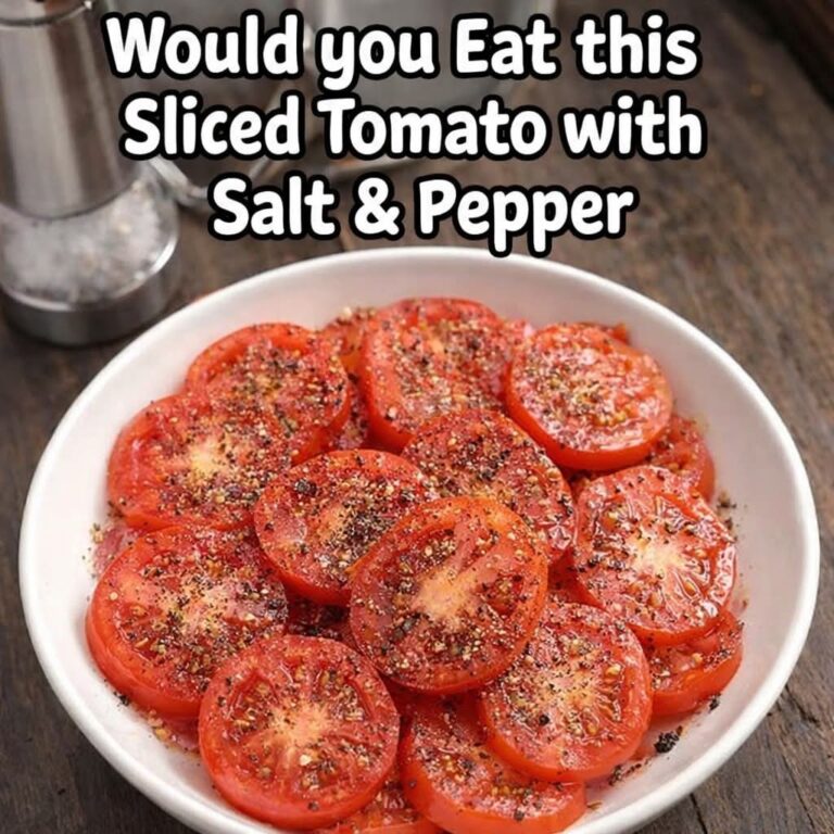 Sliced Tomato with Salt & Pepper