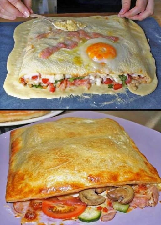 Calzone z ciastem francuskim