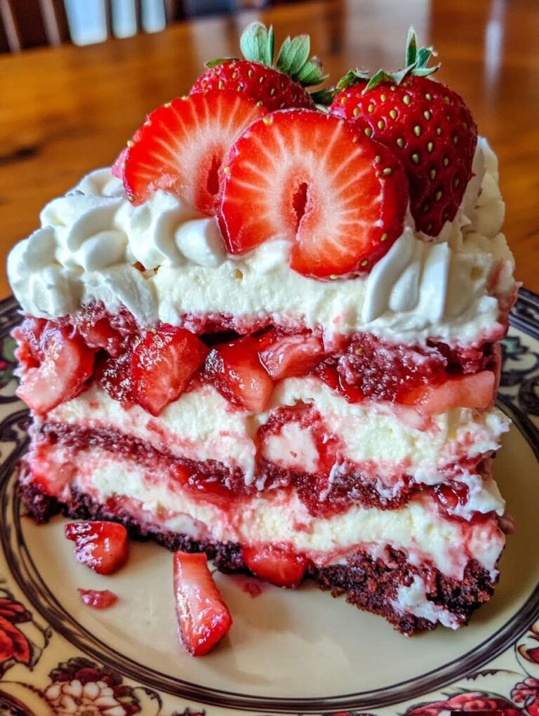 Strawberry Earthquake Cake