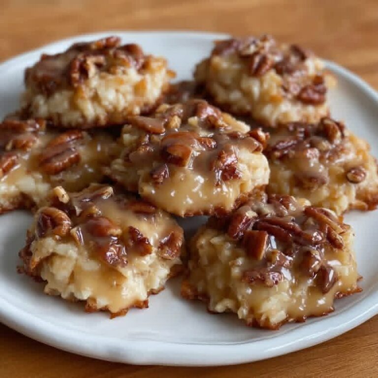 No Bake Pecan Coconut Praline Cookies