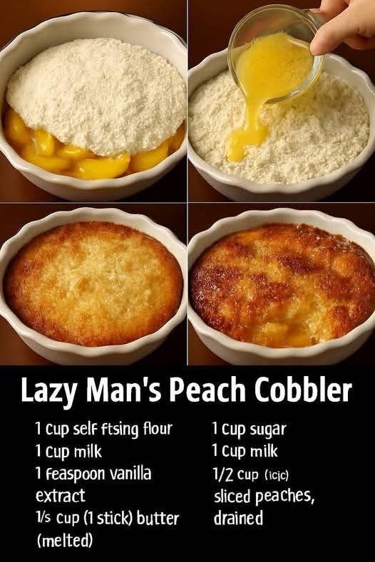 Layz man peach cobbler Don’t LOSE THIS RECIPE