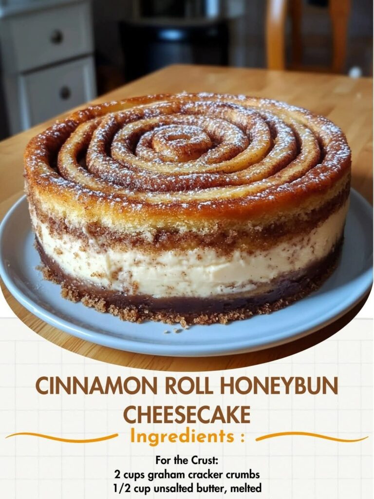 Cinnamon Roll Honeybun Cheesecake