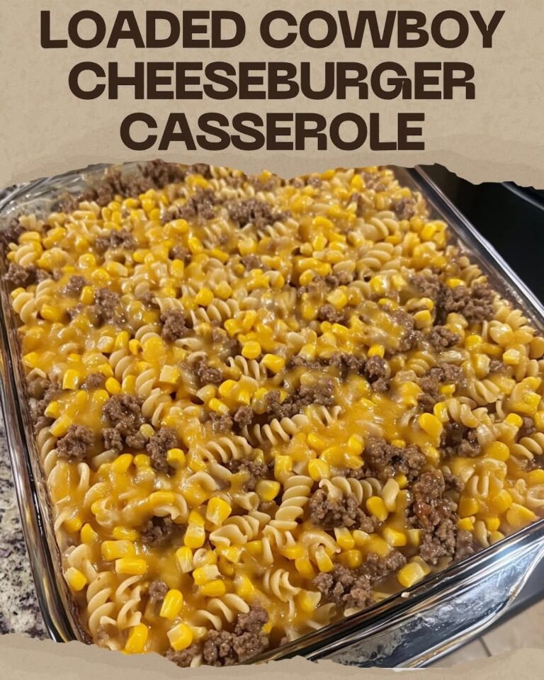 Loaded Cowboy Cheeseburger Casserole