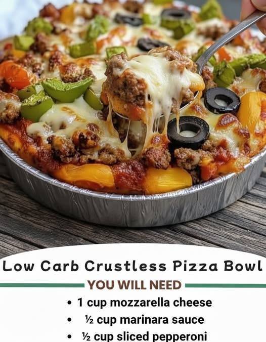  Low Carb Crustless Pizza Bowl All the cheesy saucy goodness no crust required! 
