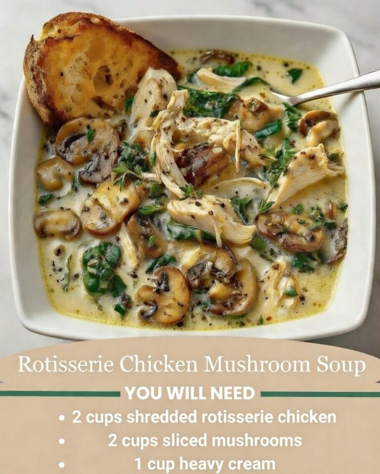 Rotisserie Chicken Mushroom Soup