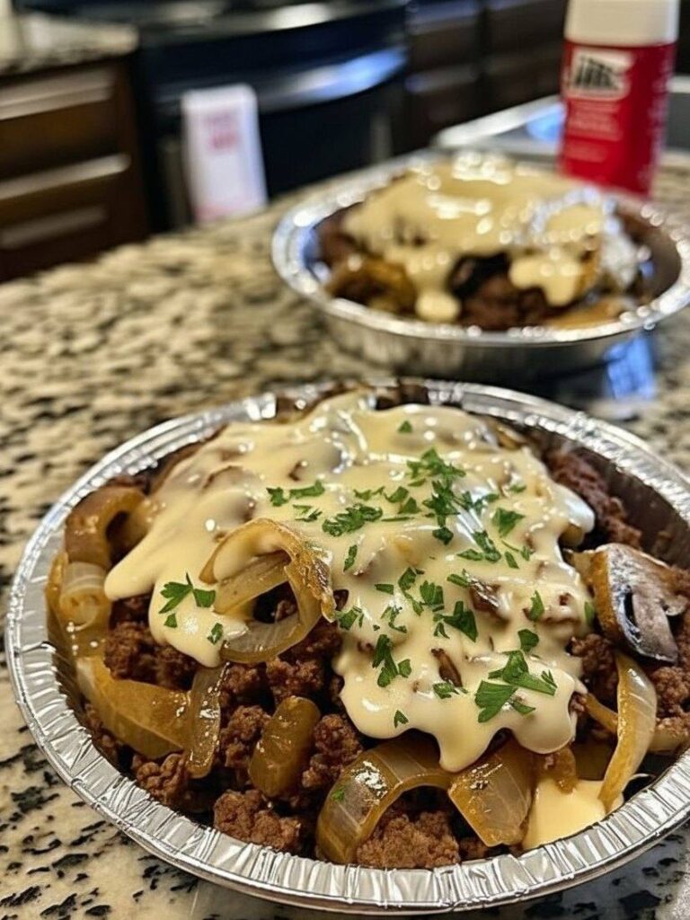Mushroom Swiss Burger Bowl