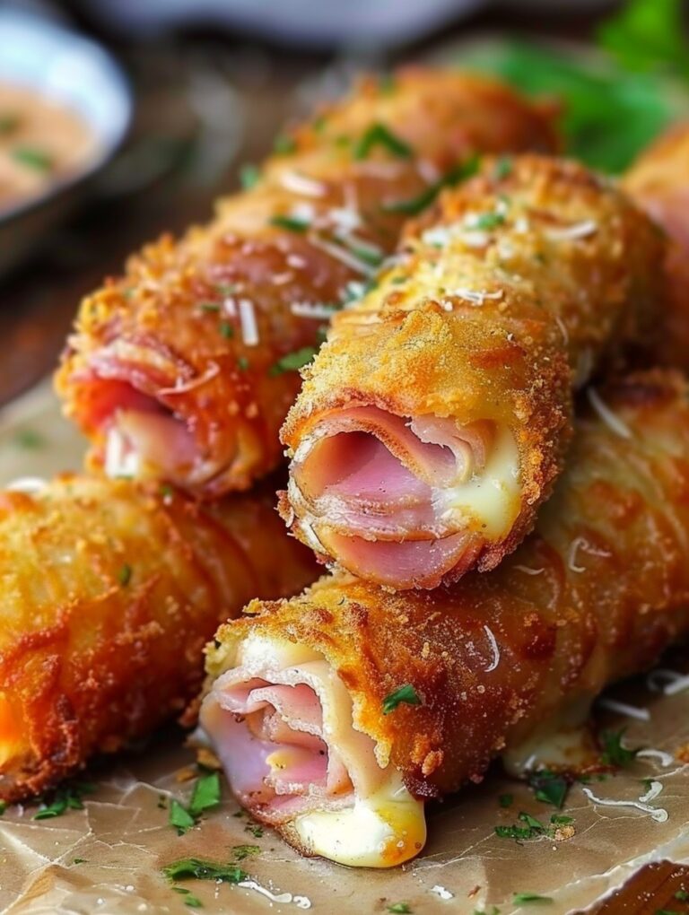 Keto Crispy Ham Rolls are a low-carb snack made by rolling cream cheese and vegetables in slices of ham. High in protein and healthy fats, these rolls are perfect for a ketogenic diet.