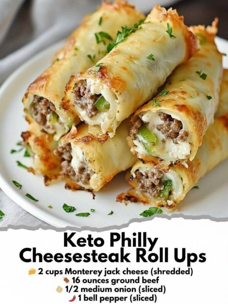 Keto Philly Cheesesteak Roll Ups 