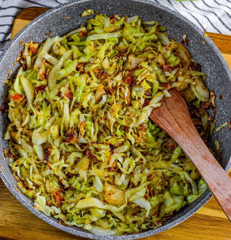 Fried Cabbage with Onions and Bacon