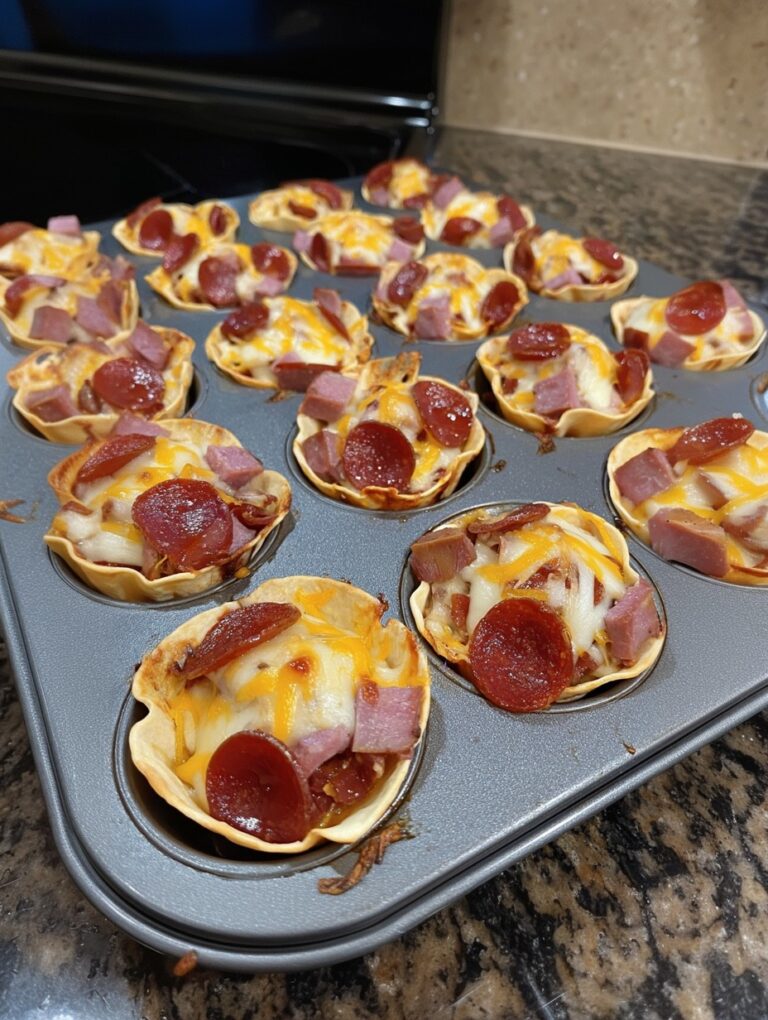Keto Mini Pizza Cups Muffin Tin Style