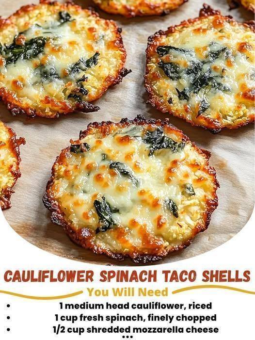 CAULIFLOWER SPINACH TACO SHELLS