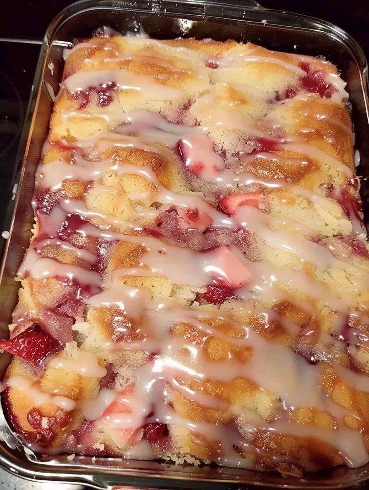 Strawberry Cream Cheese Cobbler