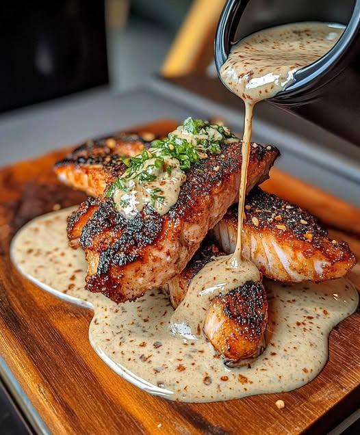 Bold & Blackened Salmon with Creamy Dijon Bliss