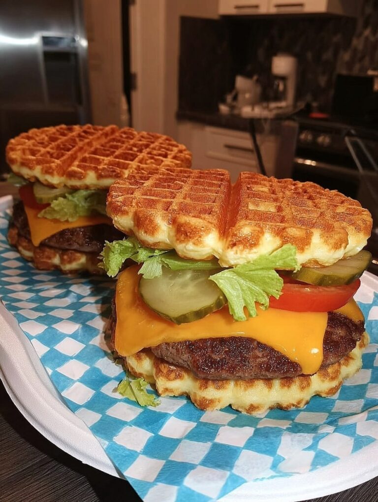 Chaffle Cheeseburger