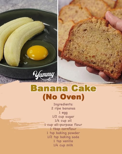 Banana Cake (No Oven) Recipe Ingredients