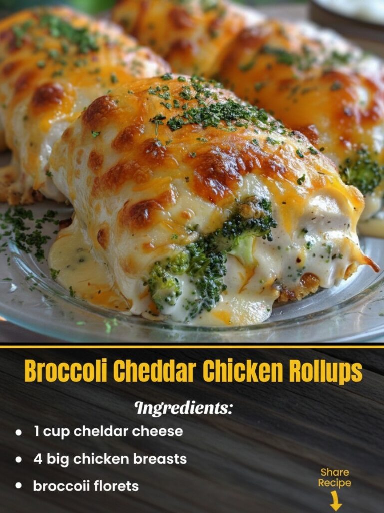 Broccoli Cheddar Chicken Rollups