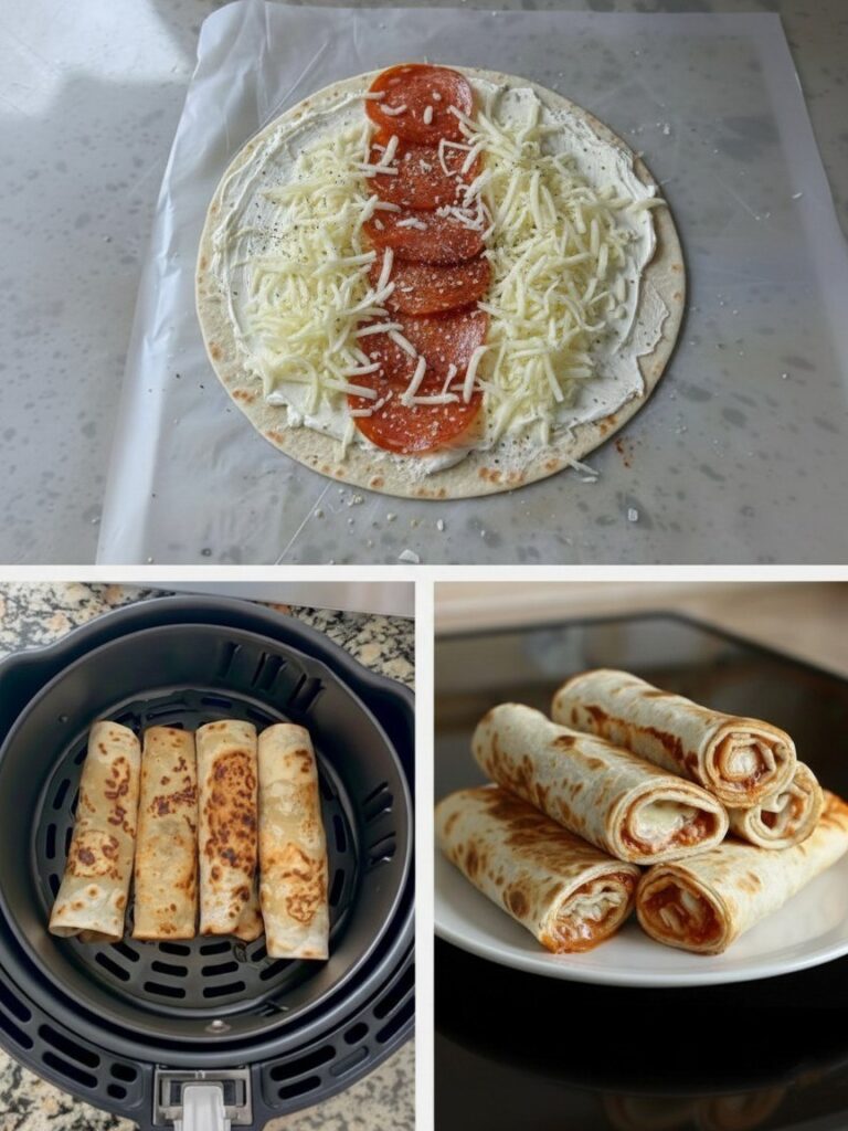 Pepperoni Mozzarella Air Fryer Wraps