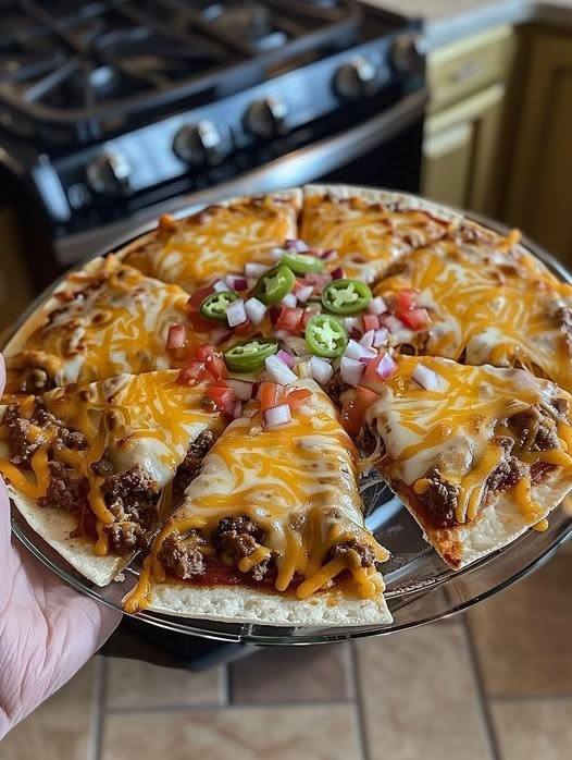 Mexican Pizza Made at Home