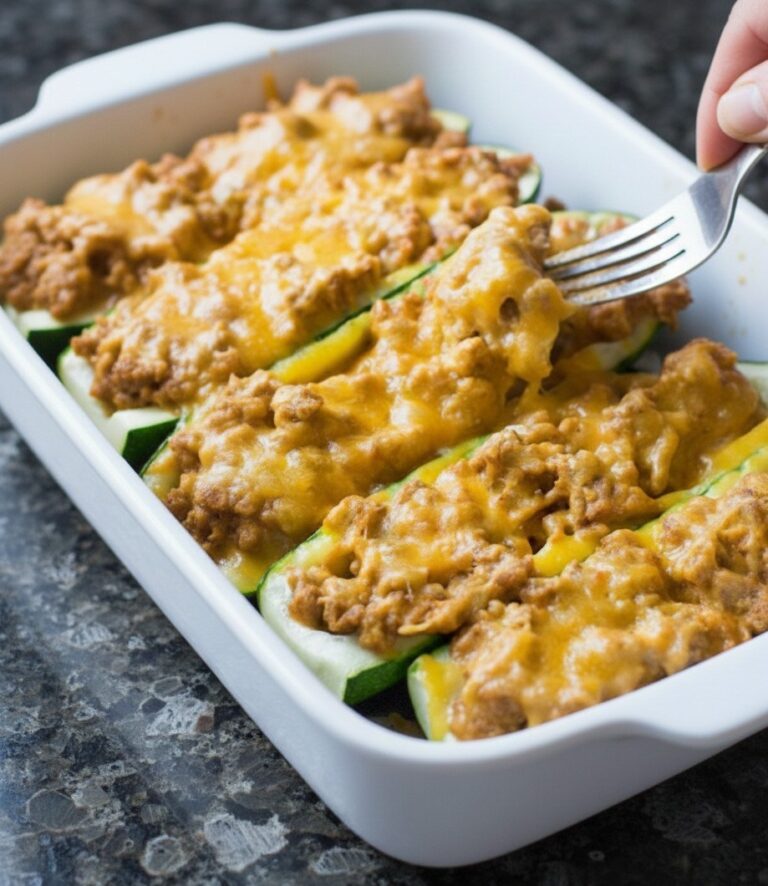 Cheeseburger Zucchini Boats