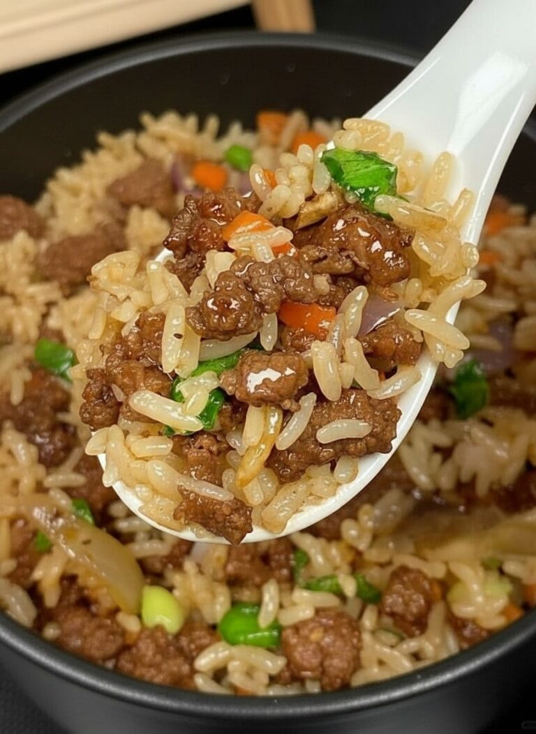 Onion Beef Fried Rice