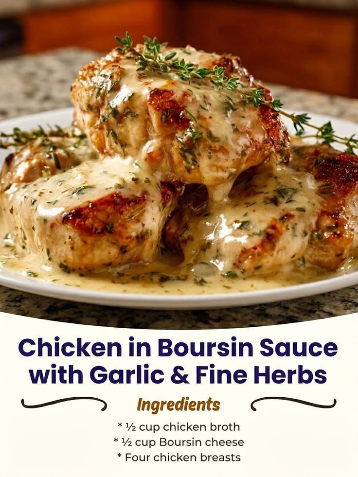  Chicken in Boursin Sauce with Garlic & Fine Herbs